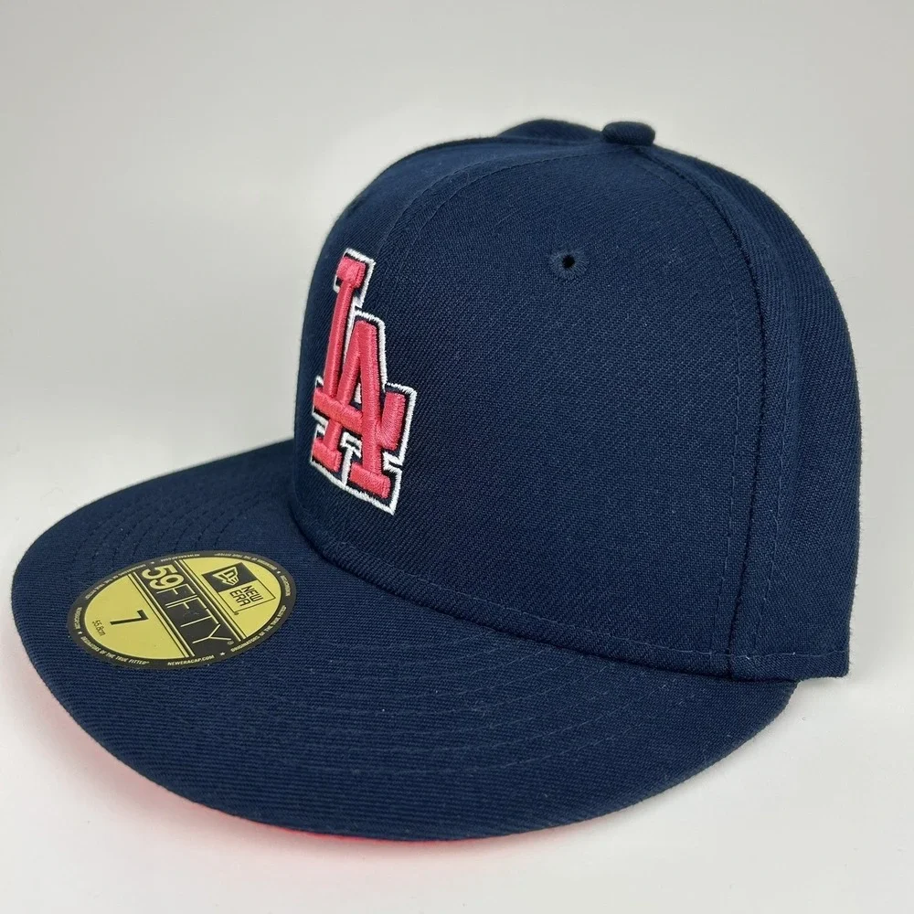 New Era 59FIFTY Dodgers 40th Patch Fitted Hat Sz 7 Lava UV Undervisor Blue NWOT‎